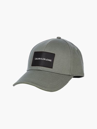 Calvin Klein Táskák & Kiegészítők HU835074 | Calvin Klein Organic Cotton Logo Férfi Sapka Zöld